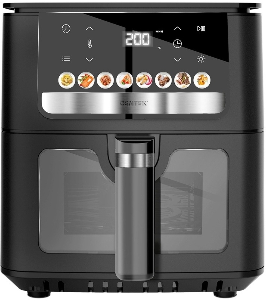 Аэрогриль Centek CT-3103 черный, 1900 Вт, 6.5 л, сенсор, 8 программ