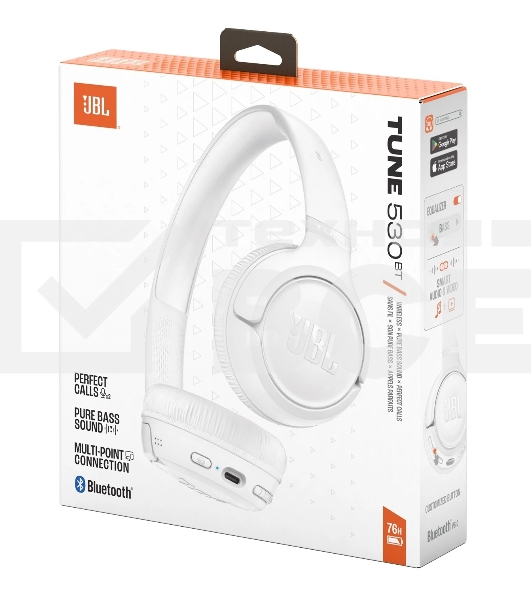 Наушники накладные JBL Tune 530BT белый беспроводные bluetooth оголовье (JBLT530BTWHT)