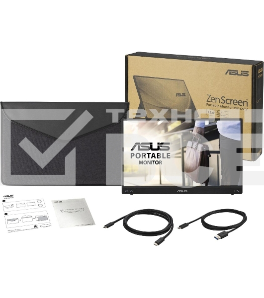 Монитор 15.6' ASUS ZenScreen MB16ACV IPS 1920x1080, 60 Гц, 5 мс, 16:9, 250 кд/м2, 1xUSB-C, темно-серый/черный