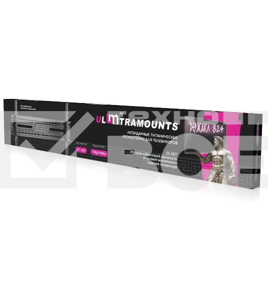 Кронштейн для телевизора Ultramounts UM824F черный 43'-100' макс.75кг настенный фиксированный