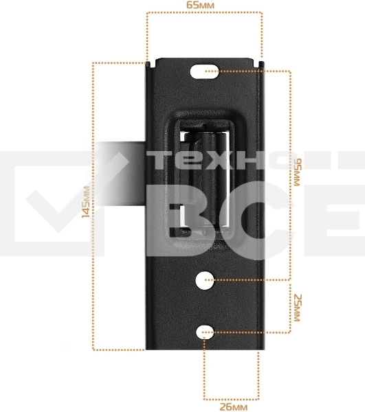 Кронштейн для телевизора Buro MF1 черный 13'-60' макс.25кг настенный поворот и наклон