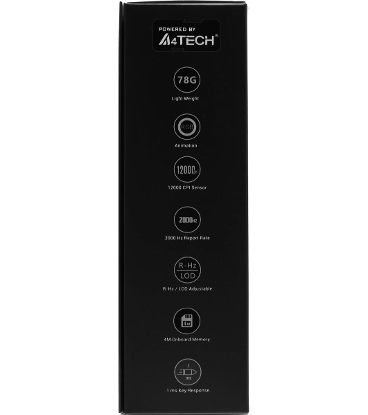 Мышь проводная A4Tech Bloody L65 Max желтый/фиолетовый, 12000 dpi, USB, кнопки - 7