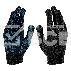 Перчатки трикотажные Сибртех х/б, 200 пар,  ПВХ точка, 3 нити, 10 класс, фото4