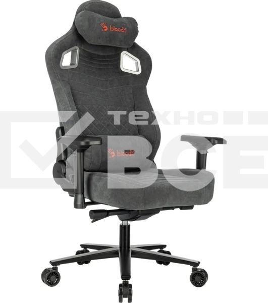 Кресло игровое A4Tech Bloody GC-660 серый искусственная замша