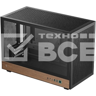 Корпус DeepCool CH260 Wood, Micro-Tower, чёрный