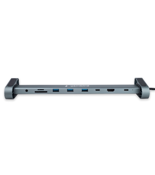 Док-станция Gembird UHB-D5, USB Type-C, 3xUSB 3.1, Type-C PD87W, Jack 3.5, SD/TF, HDMI, RJ45, USB Type-C, USB