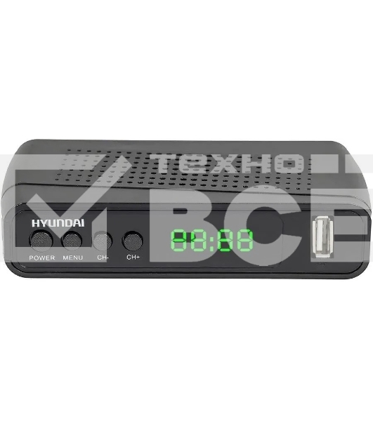 Ресивер DVB-T2 Hyundai H-DVB520 + WiFi-адаптер черный