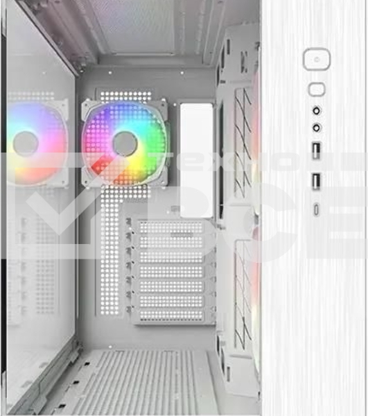 Компьютерный корпус Montech King 65 белый без БП ATX 2xUSB3.0 audio bott PSU