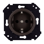 Розетка с/з (скрытый монтаж) Bironi Шедель Бриз коричневый матовый, фото4