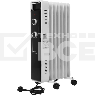 Масляный обогреватель Centek CT-6222-7 (7 секций) белый, 600/900/1500 Вт, 15 м2, 3 режима, термостат