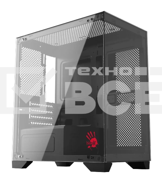 Компьютерный корпус Bloody BD-CC103 черный без БП mATX 7x120mm 1xUSB2.0 1xUSB3.0 audio bott PSU