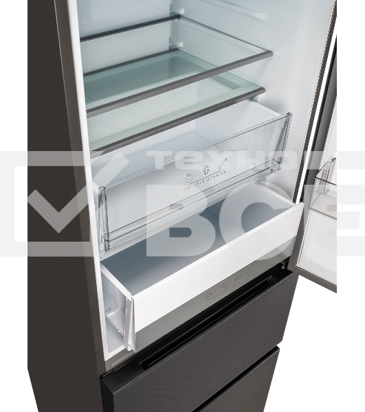 Холодильник DeLonghi DMFS 19PINF Gb MATTEO серый трехкамерный 265/140л морозилка снизу, No Frost