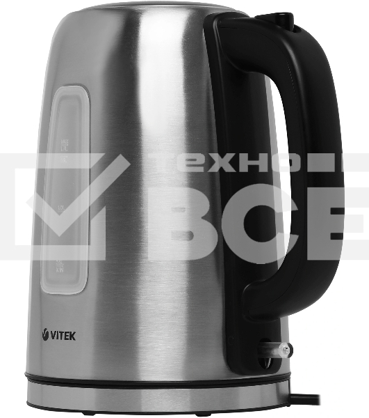 Чайник электрический Vitek VT-1137 1.7л. 2200Вт серебристый матовый корпус: металл