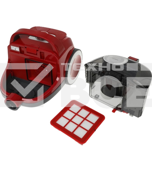 Пылесос Gorenje VC1901GACRCY черный/красный, 280/1900 Вт, уборка сухая, пылесборник контейнер 2.2 л