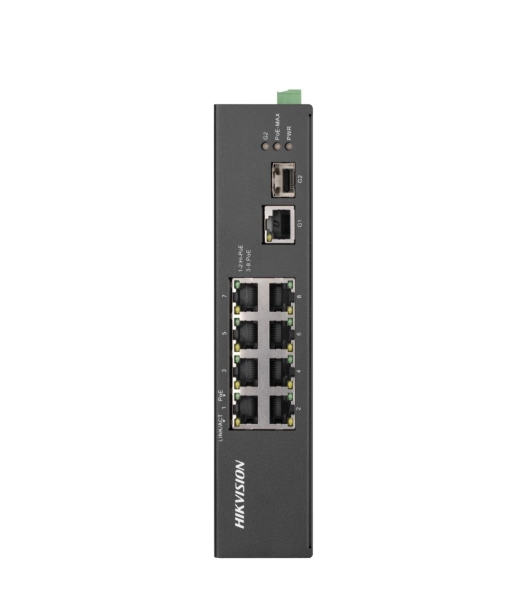 Коммутатор Hikvision DS-3T0310HP-E/HS, 6×100 Мбит/с PoE+ + 2×100 Мбит/с Hi-PoE + 1×1 Гбит/с + 1×1 Гбит/с SFP, неуправляемый