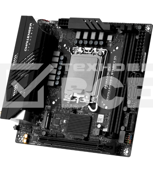 Материнская плата Maxsun Challenger B760ITX D5, LGA 1700, Intel B760, 2xDDR5, 4xSATA, 2xM.2, 1xPCIe 5.0 x16, 2xHDMI, 2xDP, 2x 2.5Gb LAN, 2xUSB 3.2 Gen 1, 4xUSB 2.0, 5.1, Mini-ITX