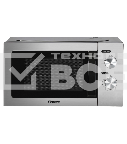 Микроволновая печь Pioneer MW212M серебристый 20 л, 700 Вт, поворотный механизм