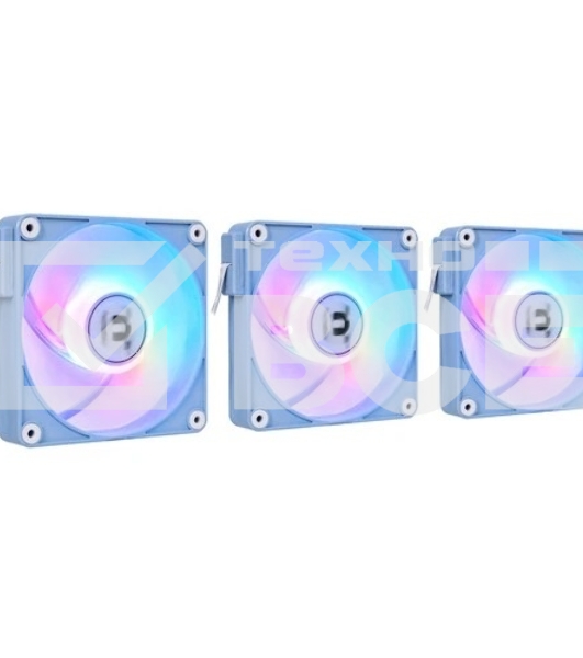 Комплект вентиляторов для корпуса Thermaltake CT120 EX Reverse ARGB Sync (3 шт.) голубой, 120 мм, 2000 об/мин, 31.2 дБ, 4 pin