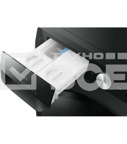 Стиральная машина Samsung WW80AG6L28BB черный, загрузка фронтальная 8 кг, 1200 об/мин, класс: A+++