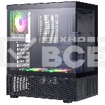 Компьютерный корпус 1STPLAYER MIKU Mi7-A ARGB Black, ATX, 3x120мм ARGB fans, фото 1