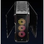 Корпус без блока питания Case Corsair iCUE LINK 5000T LX RGB, Midi-Tower, TG, 3x120мм RGB, 4xUSB-A 3.2, 1xUSB 3.2 Type-C, E-ATX, ATX, mATX, mITX Black, фото3