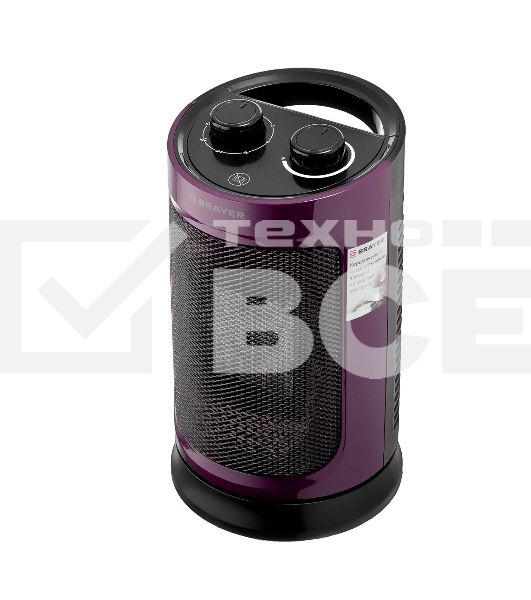 Тепловентилятор 4850BR BRAYER 1500 Вт, площ 15 кв.м., 3 уров.мощ, руч.упр.вращ корп 60 °