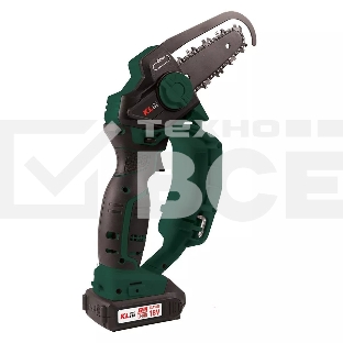 Профессиональная аккумуляторная цепная мини-пила KLPRO KLBZT18-20 (18В, Li-ion-2шт 2,0А·ч, ЗУ 2,4А, 3200 об/мин, 110мм)