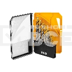 Набор сверл по металлу Denzel 1-10 мм, Р6М5-TiN, Golden Tip, 10 шт 723001, фото 1