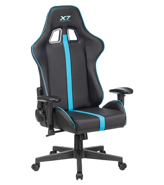 Кресло игровое A4Tech X7 GG-1200 черный/голубой искусственная кожа крестовина пластик