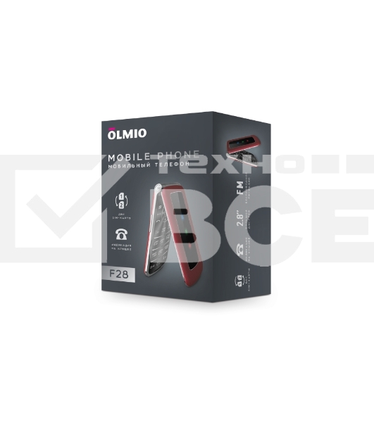 Мобильный телефон OLMIO F28 Duos красный