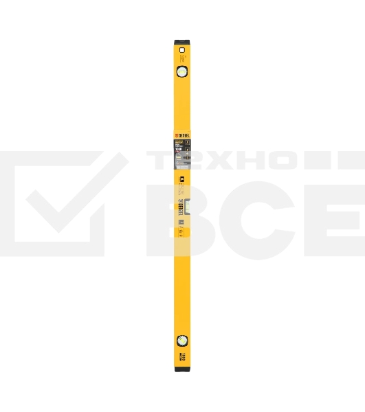 Уровень алюминиевый Denzel, магнит., фрезерованный, 3 глазка (1 зеркал.), 0,5 мм/м, 1000 мм