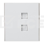 Розетка Kranz STRONG компьютерная двойная RJ45+RJ45 кат6 с/у жемчуг, фото 1