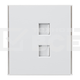 Розетка Kranz STRONG компьютерная двойная RJ45+RJ45 кат6 с/у жемчуг