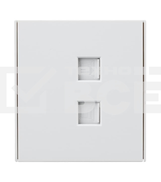 Розетка Kranz STRONG компьютерная двойная RJ45+RJ45 кат6 с/у жемчуг