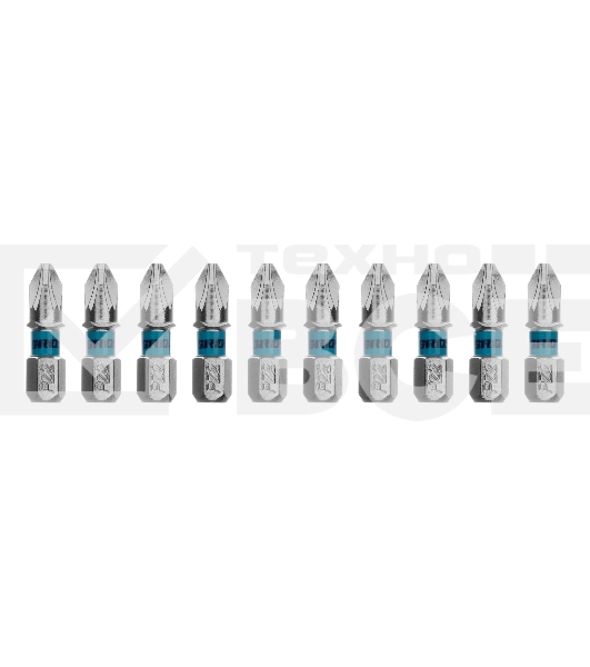 Бита Gross PZ2х25мм, сталь S2, шестигр., 10 шт.