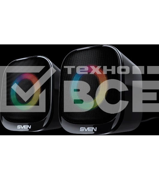 Акустическая система 2.0 АС SVEN G345, черный, (10 Вт, RGB, питание USB, Bluetooth)