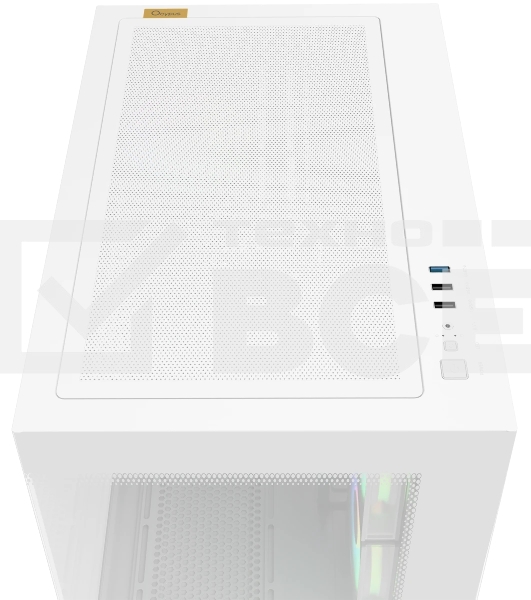 Корпус Ocypus Gamma C54 WH ARGB, Mini-Tower, белый, 3 x 120 мм