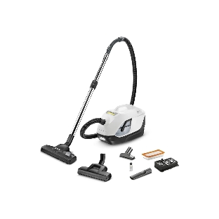Пылесос Karcher DS 6 Plus белый/черный, 350/650 Вт, уборка влажная/сухая, пылесборник контейнер 2 л