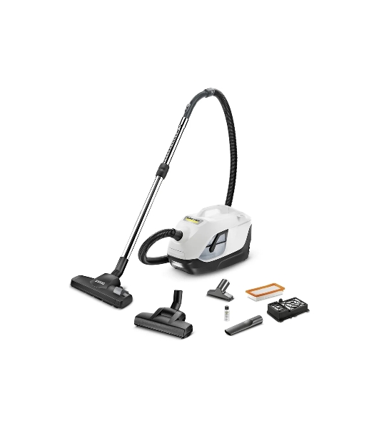 Пылесос Karcher DS 6 Plus белый/черный, 350/650 Вт, уборка влажная/сухая, пылесборник контейнер 2 л