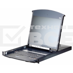 KVM консоль с переключателем ATEN 1L/1R 16p C5 D.Rail LCD KVM over IP SW