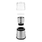 Кофемолка Kitfort КТ-746 200Вт сист.помол.:ротац.нож вместим.:200гр нержавеющая сталь/черный, фото 1