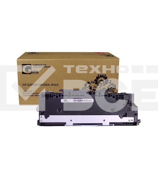 Картридж лазерный GalaPrint GP-Q2670A (№308A) черный (6000 стр) для HP Color LaserJet 3500/3550/3500n/3550n/3700/3700N/3700DN/3700DTN/3700DTNS