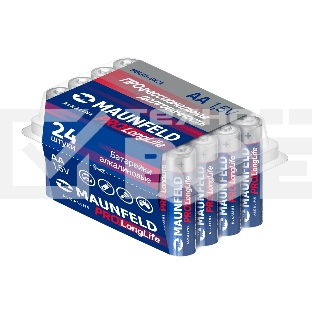 Батарейки Maunfeld PRO Long Life Alkaline AA (LR6) MBLR6-BX24, бокс 24 шт., 1.5 В