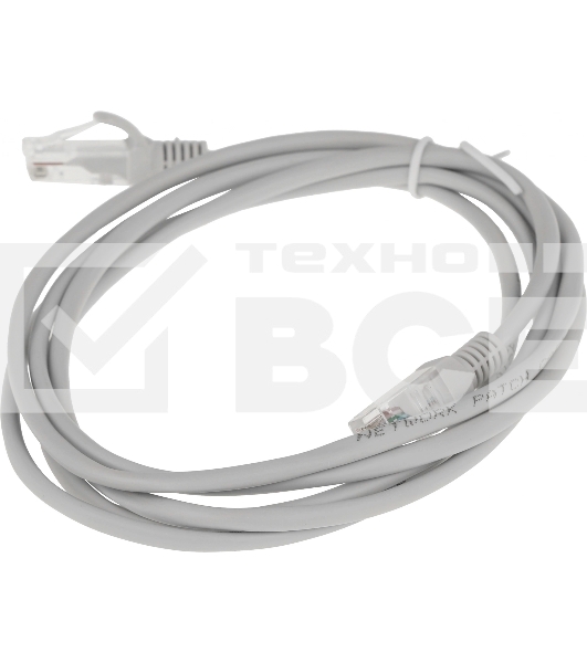 Патч-корд Premier 5-970 1 Гбит/с UTP 4 пары cat.5E CCA molded 2м серый RJ-45 (m)-RJ-45 (m)