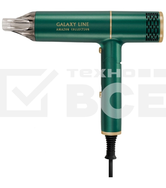 Фен для волос Galaxy Line GL 4360, амазонка, 1600 Вт, зеленый