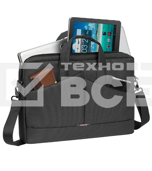 Сумка для ноутбука 15,6” Riva Case 8731 серый, полиэстер