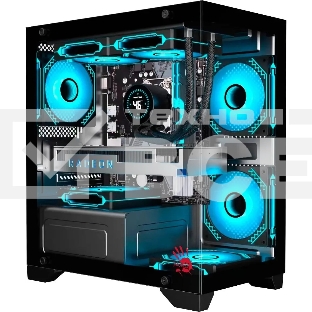 Компьютерный корпус Bloody BD-CC103 черный без БП mATX 7x120mm 1xUSB2.0 1xUSB3.0 audio bott PSU