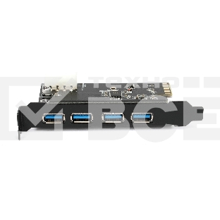Контроллер USB 3.0 Gembird SPCR-04 в разъем PCI-e, 4xUSB-A