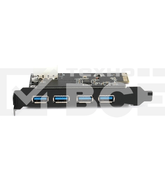 Контроллер USB 3.0 Gembird SPCR-04 в разъем PCI-e, 4xUSB-A