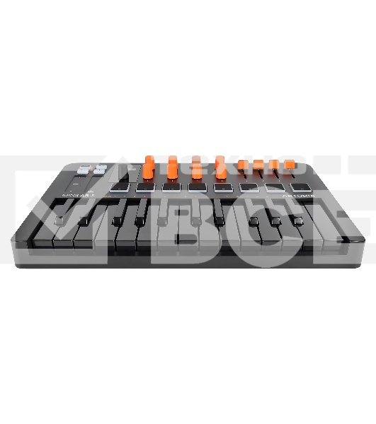 Клавиатура MIDI [231507] Arturia [MiniLAB 3 Orange Edition] 25 клавиш, 8 энкодеров, 8 RGB пэдов, 8 фейдеров, дисплей, сенсорные регуляторы Pitch/Modulation, MIDI-выход, 1/4